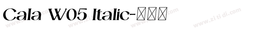 Cala W05 Italic字体转换